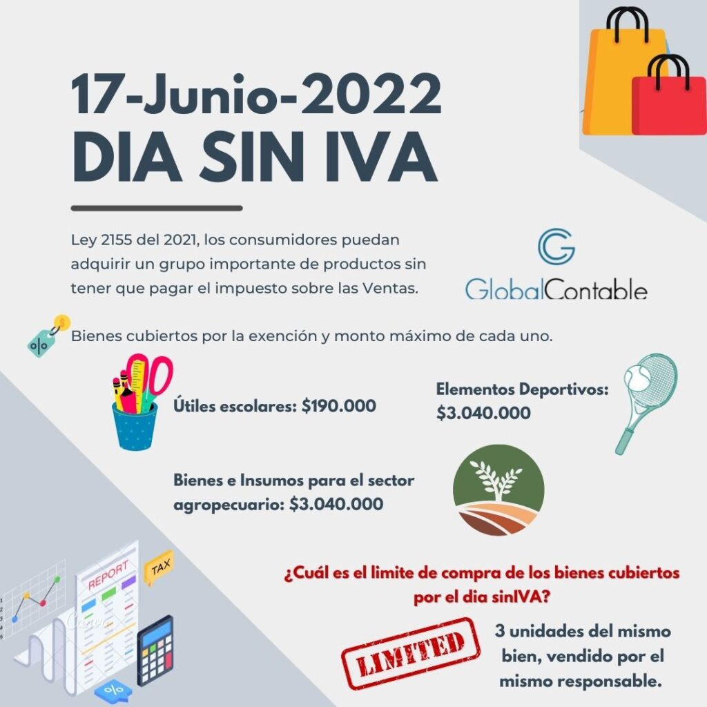 Próximo día sin IVA en Colombia. 2 2 2