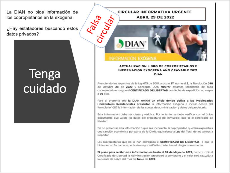 falso comunicado copropietarios