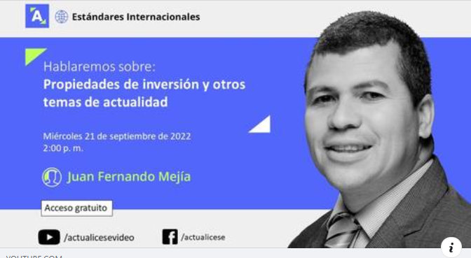 Propiedades de Inversión: Consultorio Efectos Tributarios de las NIIF 21 septiembre de 2021 8 propiedades de inversion