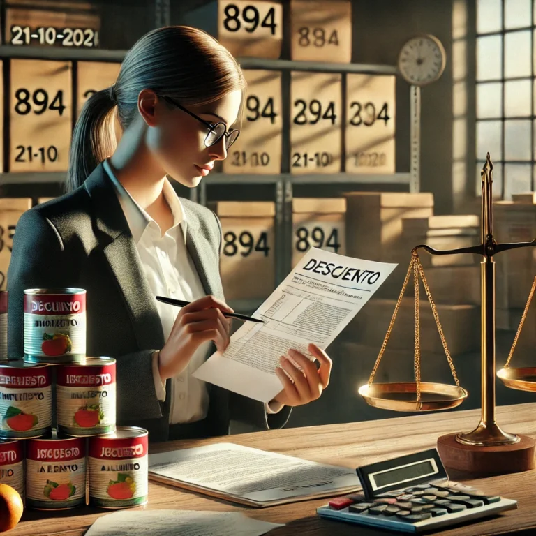DALL·E 2024 11 20 18.49.56 Una representacion realista del concepto de descuento sobre el impuesto sobre la renta para las donaciones de alimentos Concepto 894 de 21 10 2024.