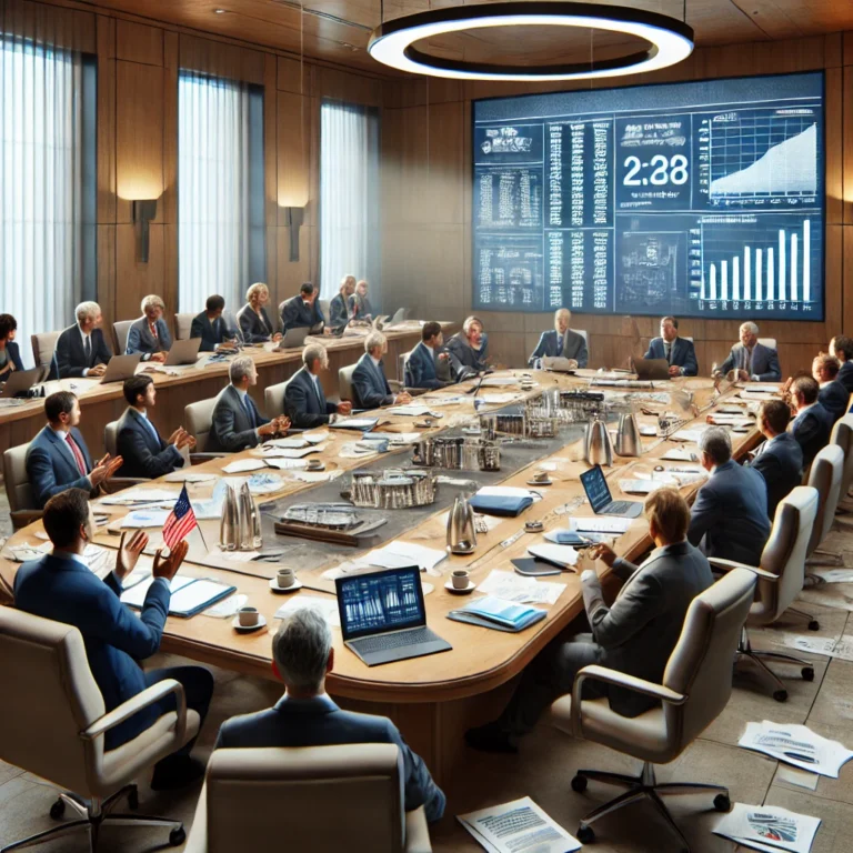 DALL·E 2024 12 18 10.55.55 A highly realistic and professional depiction of a political discussion in Congress about a tax reform proposal. The scene features a larger table sur