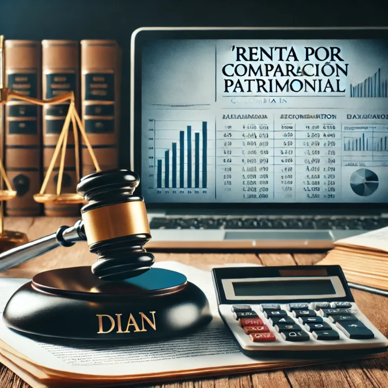 Sentencia Consejo de Estado 25000-23-37-000-2019-00646-01(26633) Renta por CP 5 DALL·E 2025 01 30 17.01.08 A professional legal illustration of the concept of Renta por Comparacion Patrimonial Income by Net Worth Comparison in Colombia. The image should